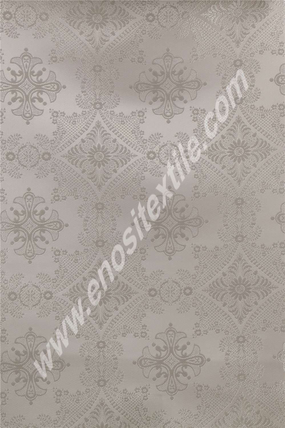 KL-001 White-Silver Brocade Fabrics